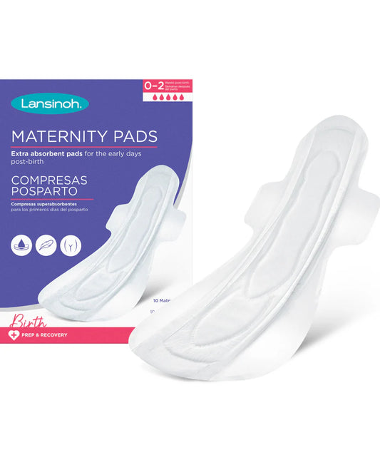 Lansinoh Maternity Pads – Serviettes postnatales extra absorbantes (0–2 semaines après l’accouchement)