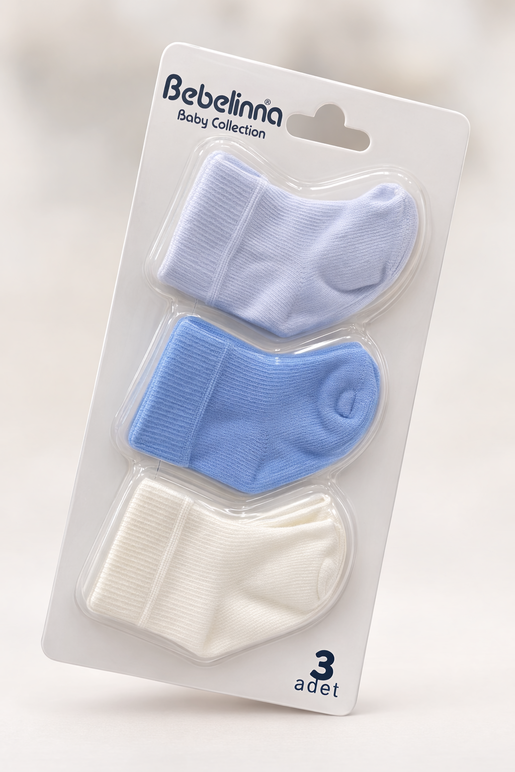Chaussettes Bébé Coton Doux – Lot de 3 | Bebelinna Baby Collection