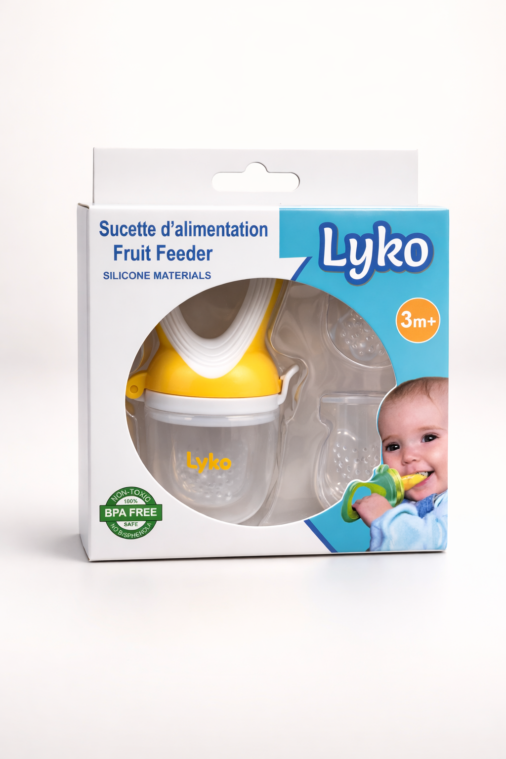 Lyko Sucette d’Alimentation 3m+ – Fruit Feeder en Silicone (BPA Free)