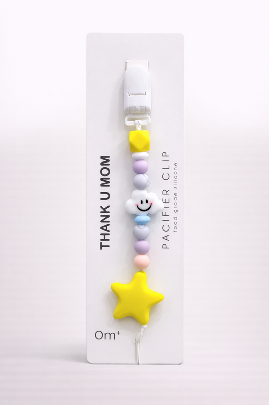 Attache-sucette en silicone alimentaire – 0 mois+ | Clip sécurisé