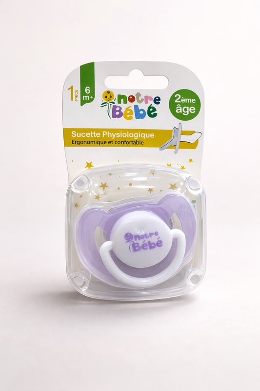 Notre Bébé Sucette Physiologique 6m+ – 2ème Âge (1 pièce)