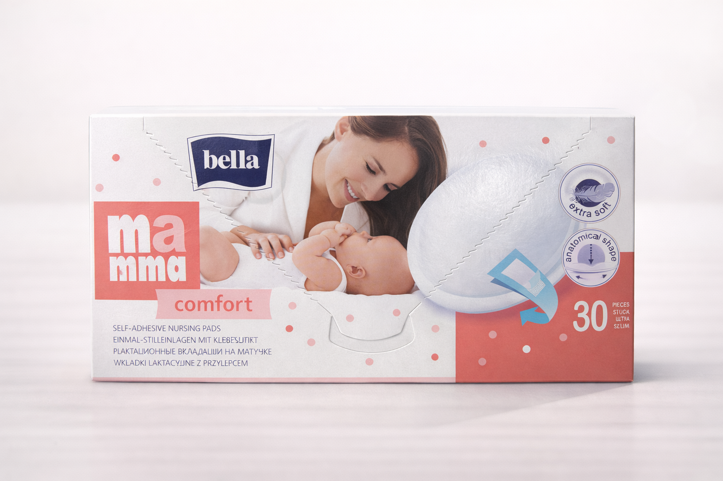 Bella Mamma Comfort – Coussinets d’Allaitement Extra Soft, Ultra Slim (x30)
