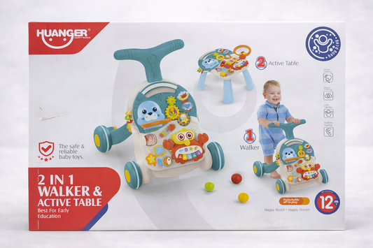 Trotteur & Table d’Activités 2-en-1 HUANGER – Dès 12 Mois