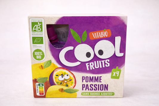 Vitabio Cool Fruits Bio – Pomme & Passion (x4) – Sans Sucres Ajoutés