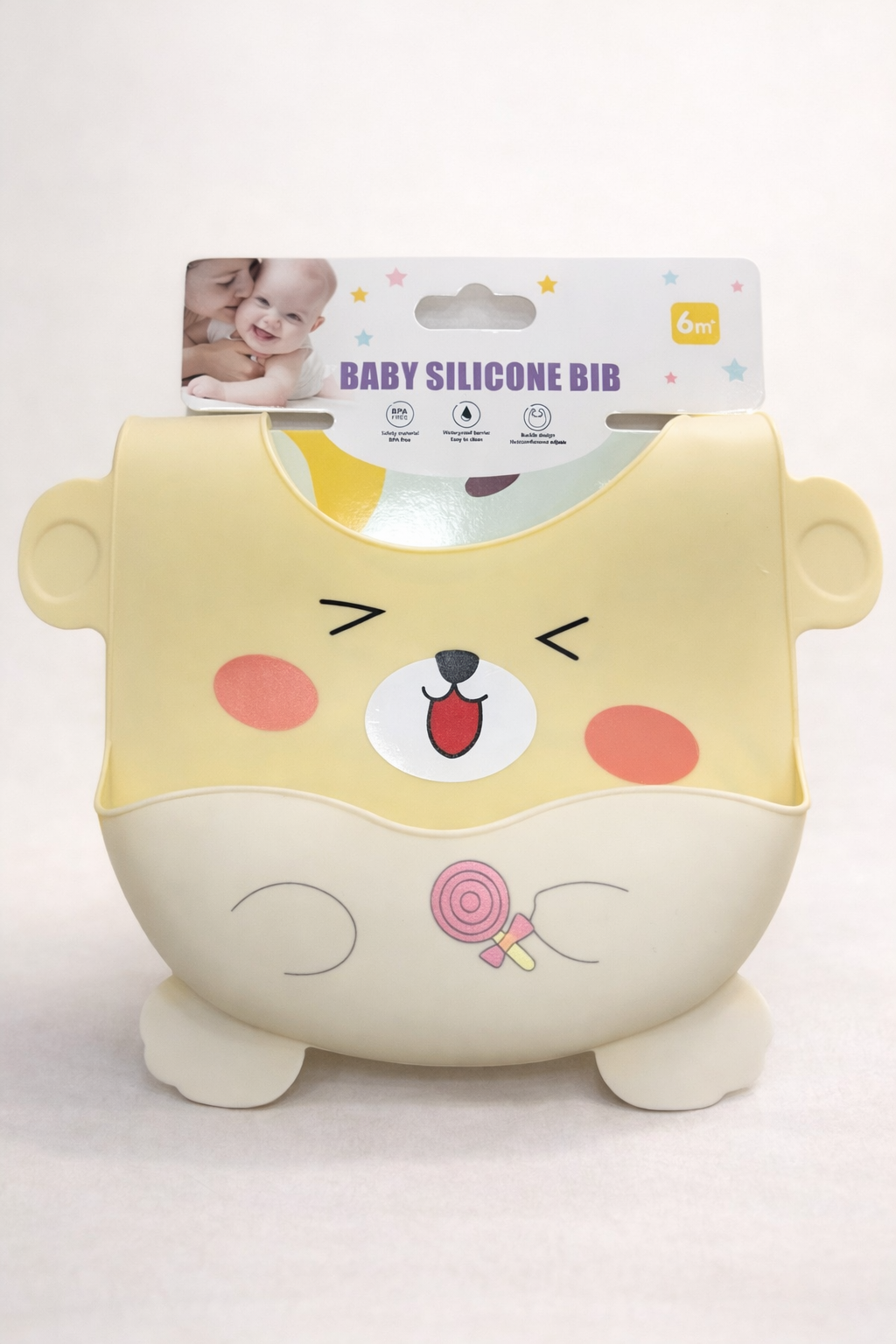 Bavoir bébé en silicone alimentaire avec poche récupératrice – 6 mois+