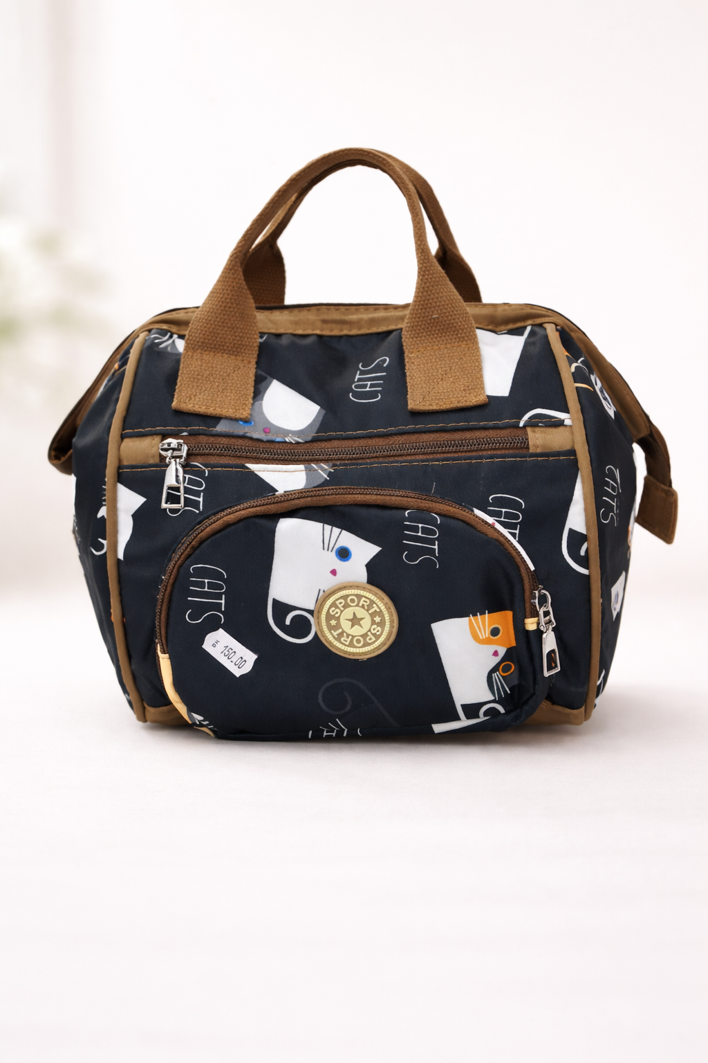 Sac à Langer Bébé Multipoches – Motif Chats & Organisation Intelligente