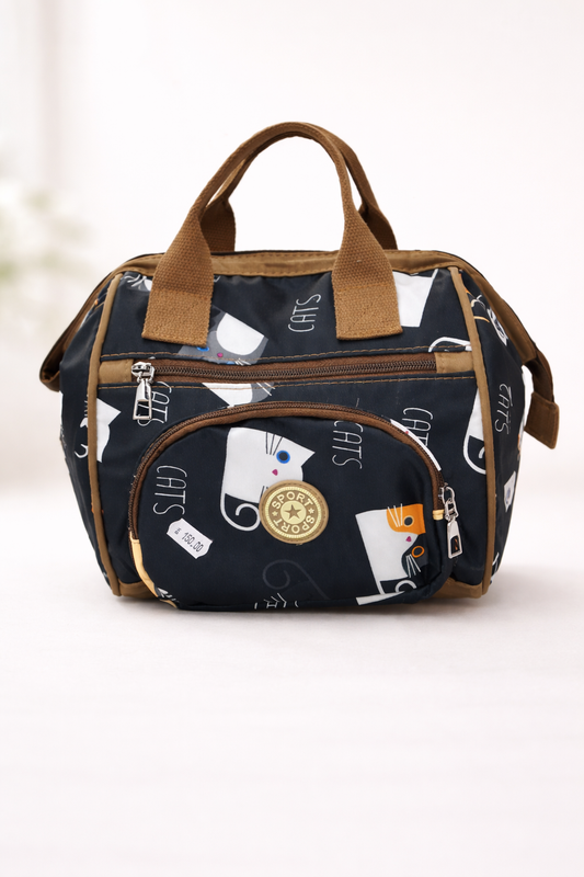 Sac à Langer Bébé Multipoches – Motif Chats & Organisation Intelligente