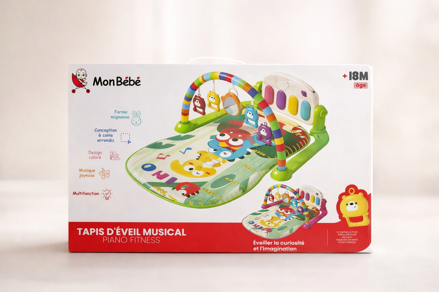 Tapis d’éveil musical Piano Fitness MonBébé