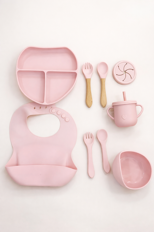 Coffret repas ( set repas )bébé en silicone – Ensemble complet