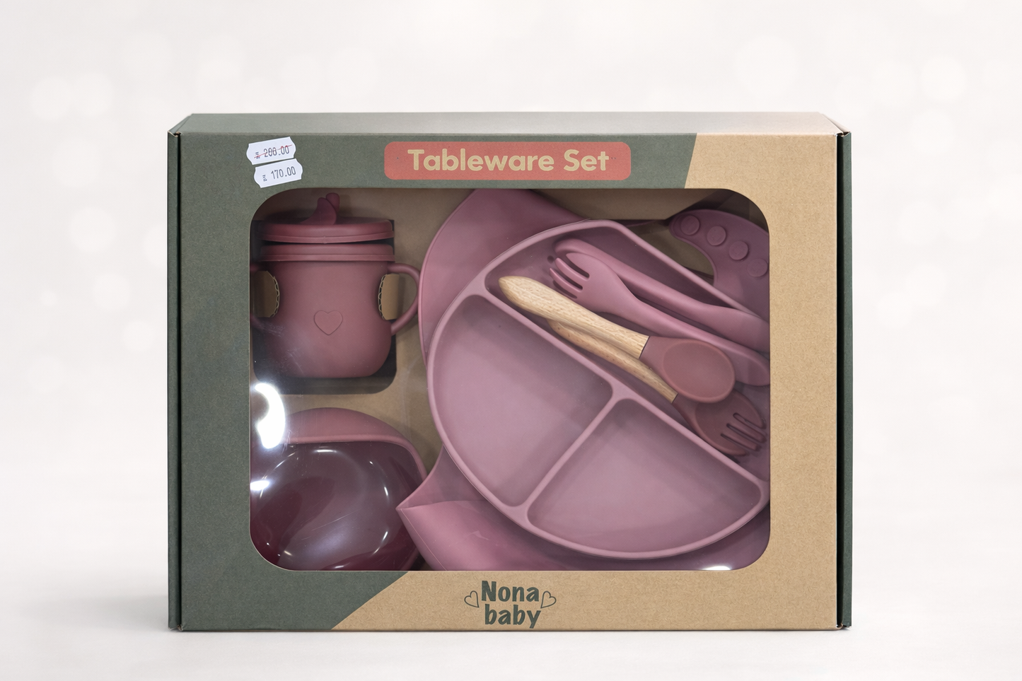 Coffret repas ( set repas )bébé en silicone – Ensemble complet